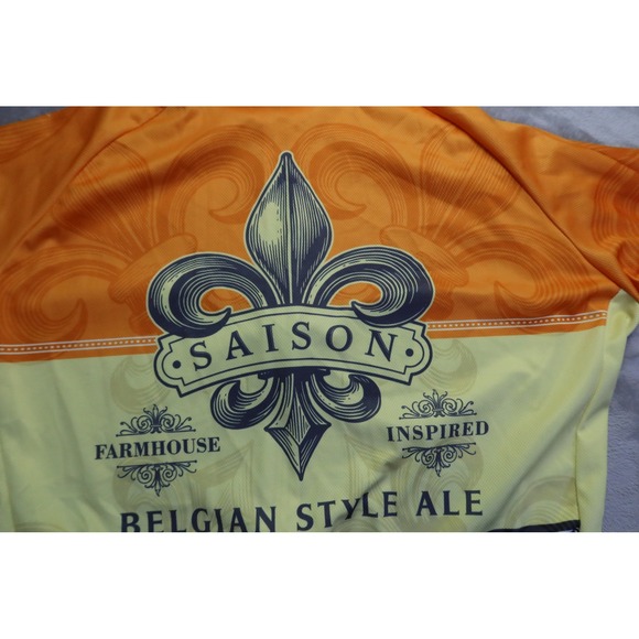 Voler Men's Yards Brewing Saison Belgian Style Ale Cycling Jersey Orange XL - Picture 9 of 12